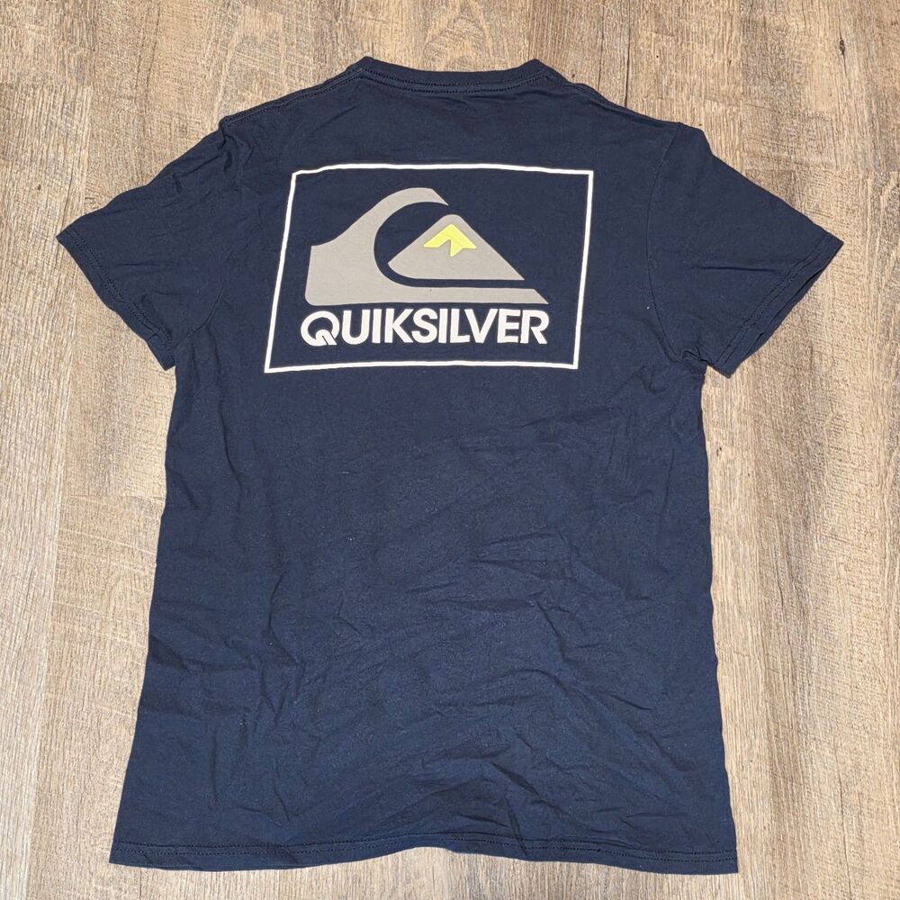 Quicksilver Navy Blue Double Sided Graphic T-Shirt S/P/CH Women's Short Sleeve